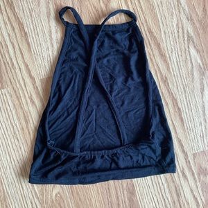 Bohoo cris cross high neck crop tank